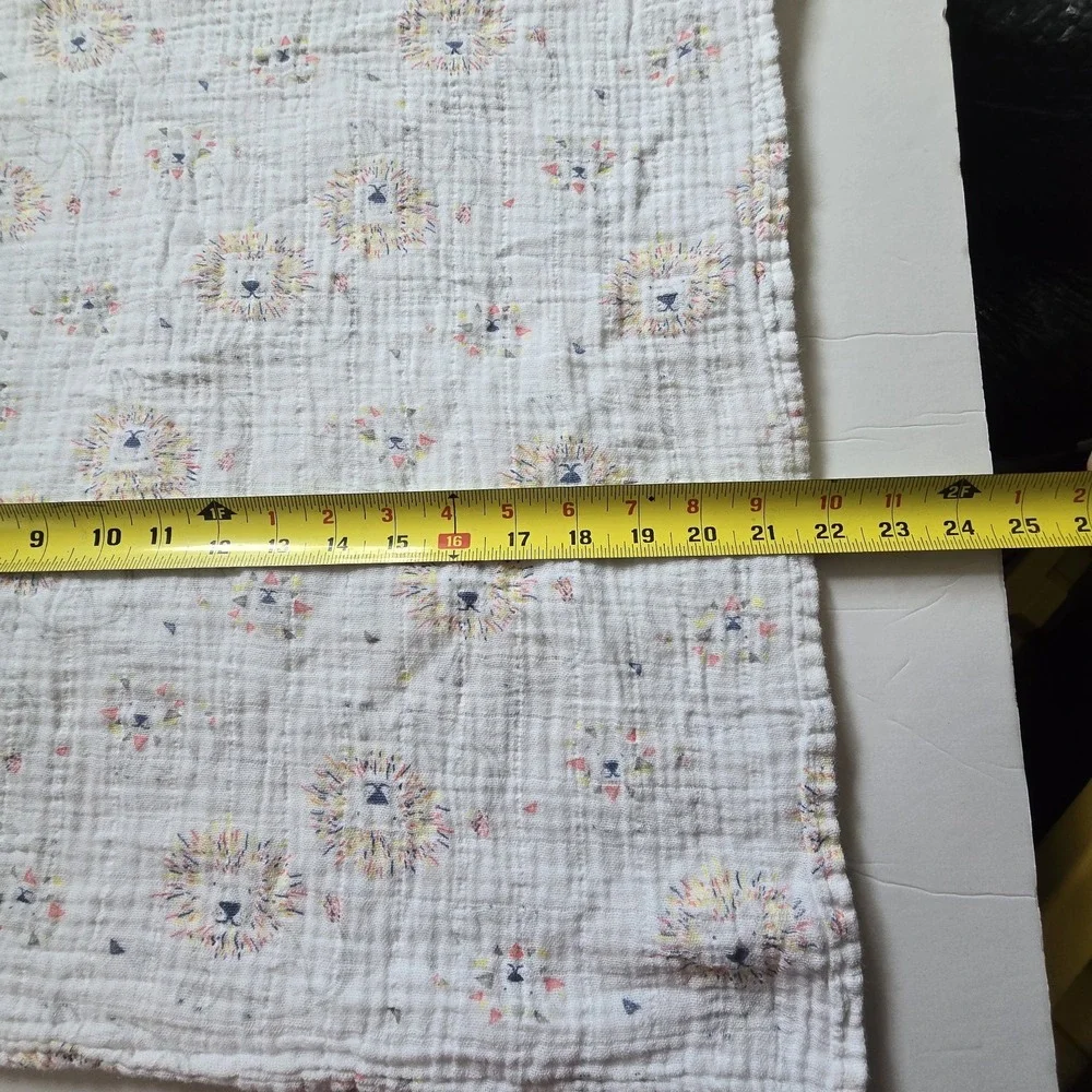 Aden + Anais Set 2 Organic Cotton Muslin‎ Baby Swaddle Blankets Natural Lions